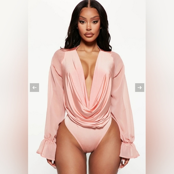 XL Anything Could Draped Bodysuit - Picture 1 of 3